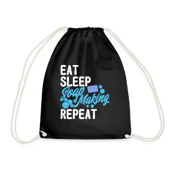 Soap Making Gift Homemade Soap Maker - Drawstring Bag - black - Front