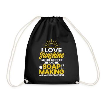 Soap Making Gift Homemade Soap Maker - Drawstring Bag - black - Front