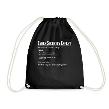 Cybersecurity Expert - Drawstring Bag - black - Front