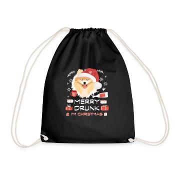 Zwergspitz Christmas Market - Drawstring Bag - black - Front