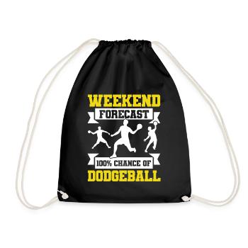 Dodgeball Player Gift Ball Games Dodgeball - Drawstring Bag - black - Front