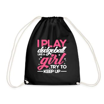 Dodgeball Player Gift Ball Games Dodgeball - Drawstring Bag - black - Front