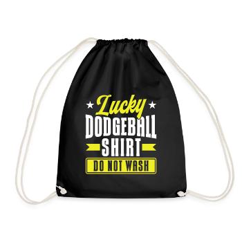 Dodgeball Player Gift Ball Games Dodgeball - Drawstring Bag - black - Front