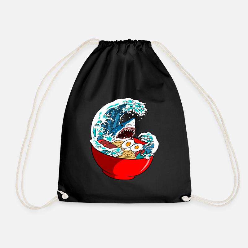 Hai isst ramen Japanisches Essen - Turnbeutel - Schwarz