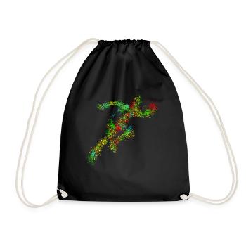 Runner Running Race Running - Drawstring Bag - black - Front
