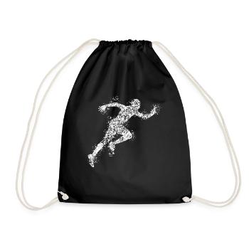 Running Race Running Drops Runner - Drawstring Bag - black - Front