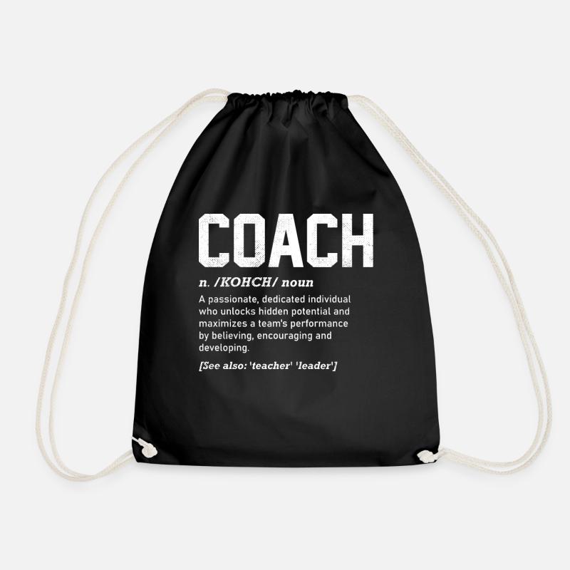 Coach Definition, Trainerteam - Turnbeutel - Schwarz