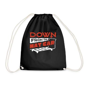 Get off the mat car, fitness trainer - Drawstring Bag - black - Front