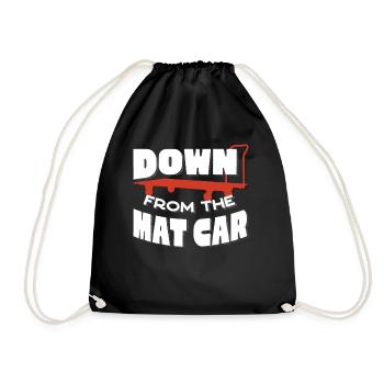 Get off the mat car, fitness trainer - Drawstring Bag - black - Front