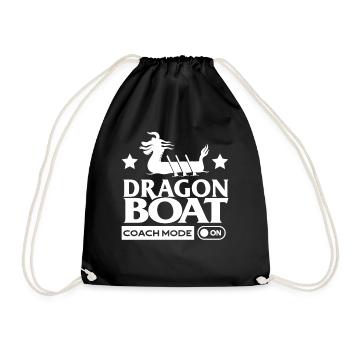 Dragon Boat Coach mode on - Drawstring Bag - black - Front