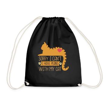 Chat citation chat disant chat cadeau - Sac de sport léger - noir - Devant