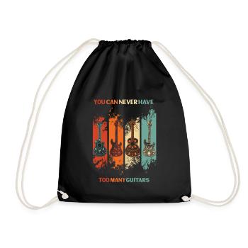 Guitariste Guitare Rétro Vintage - Sac de sport léger - noir - Devant