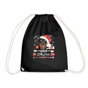 Hovawart Christmas Market - Drawstring Bag - black - Front