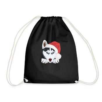 Husky Joyeux Noël - Sac de sport léger - noir - Devant