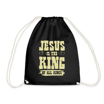 Jesus is King - Turnbeutel - Schwarz - Vorne