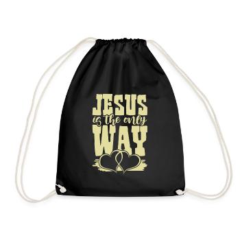 Jesus is the Way - Drawstring Bag - black - Front