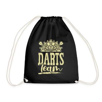 darts team - Turnbeutel - Schwarz - Vorne