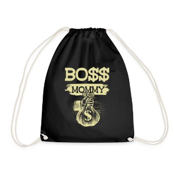 Boss Mommy - Drawstring Bag - black - Front