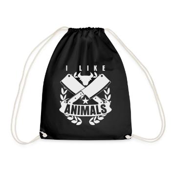Grilling Carnivore Meat Butcher Grill - Drawstring Bag - black - Front