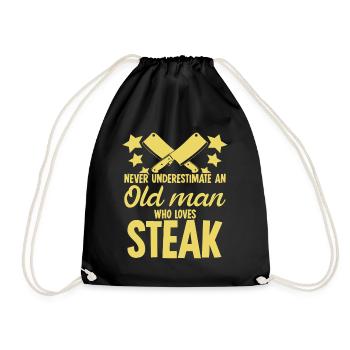 Griller Griller Viande Boucher Steak - Sac de sport léger - noir - Devant