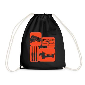 Machine de tournage sur bois - Sac de sport léger - noir - Devant