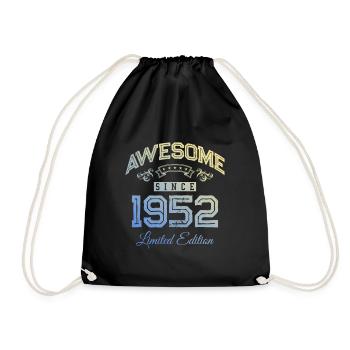 Awesome Since (1952) - Drawstring Bag - black - Front