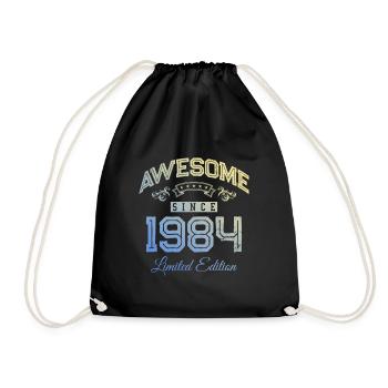 1984 awesome since - Turnbeutel - Schwarz - Vorne