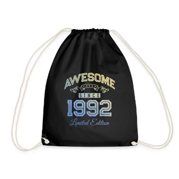 1992 awesome since - Turnbeutel - Schwarz - Vorne