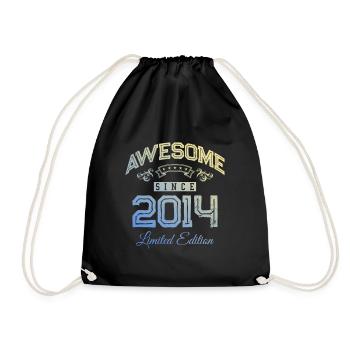 2014 awesome since - Turnbeutel - Schwarz - Vorne