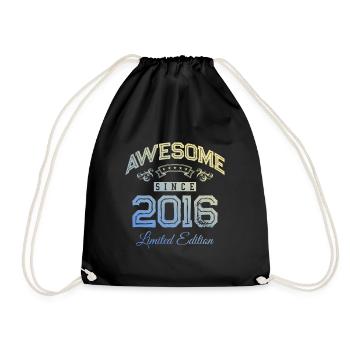 2016 awesome since - Turnbeutel - Schwarz - Vorne
