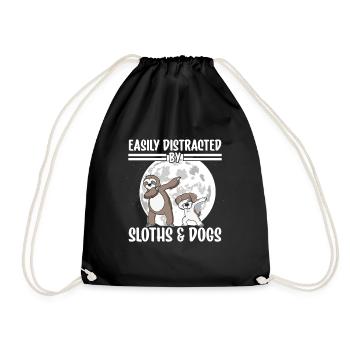 Cadeau Sloth Dogs - Sac de sport léger - noir - Devant