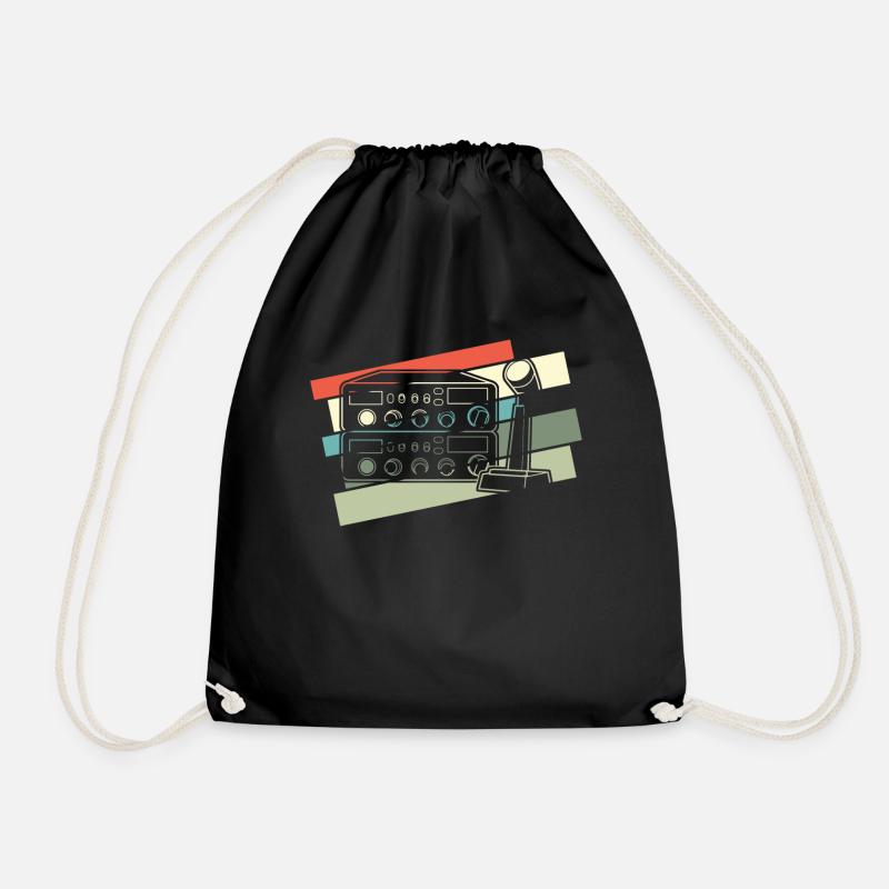 Amateurfunker Retro Funkgerät - Turnbeutel - Schwarz