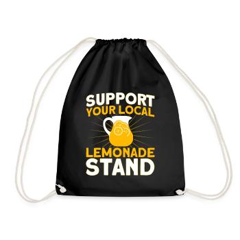 Lemonade Stand Lemon Juice Lemonade Shop - Drawstring Bag - black - Front