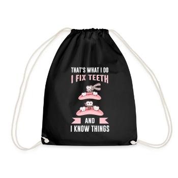 Dentist, periodontist - Drawstring Bag - black - Front