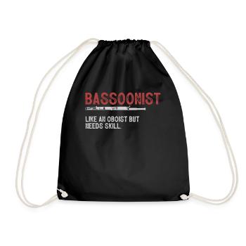 Fassoon, oboe, clarinet, music teacher - Drawstring Bag - black - Front