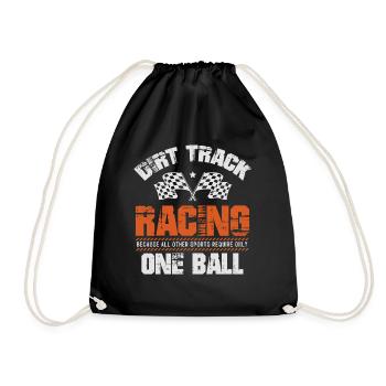 Dirt Track Racing, Motocross bikers, Motocross - Drawstring Bag - black - Front