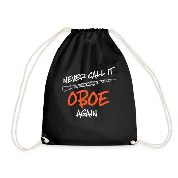 Fassoon, oboe, clarinet, music teacher - Drawstring Bag - black - Front