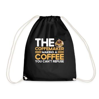 Barista Gift Idea Coffee Lover Coffee Brewing - Drawstring Bag - black - Front