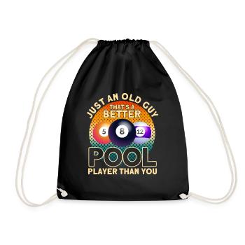 Idée cadeau billard Billard Player Pool Snooker - Sac de sport léger - noir - Devant