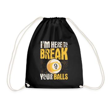 Idée cadeau billard Billard Player Pool Snooker - Sac de sport léger - noir - Devant