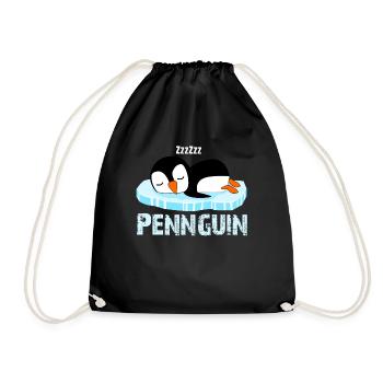 Penguin sleeps sleeping penguins - Drawstring Bag - black - Front