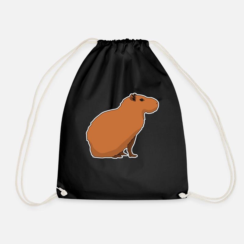 Capybaras Wasserschwein Capybara - Drawstring Bag - black