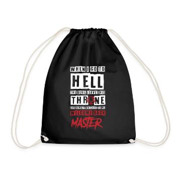 Enfer et maître, drôle - Sac de sport léger - noir - Devant