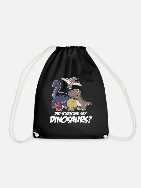Dinosaurier Dinos Dino - Turnbeutel - Schwarz