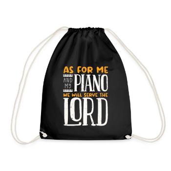 Piano player, piano teacher, pianist, - Drawstring Bag - black - Front