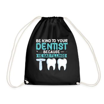 Dental technician, dentist cadre, dental hygienist - Drawstring Bag - black - Front