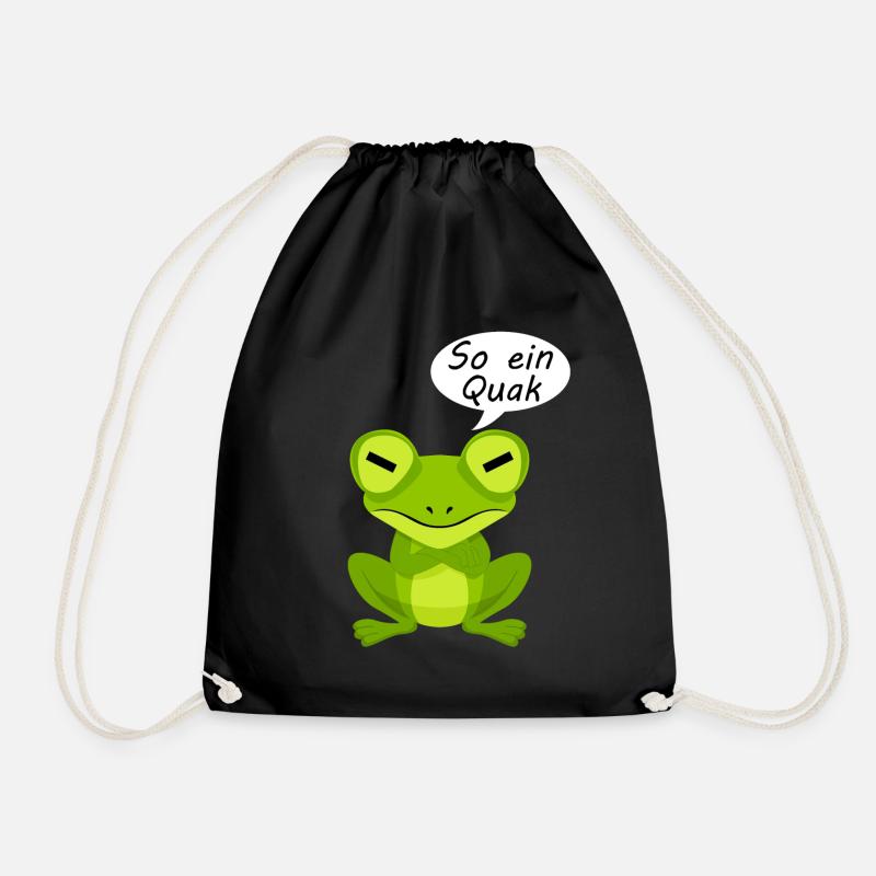 Frosch Frösche - Turnbeutel - Schwarz