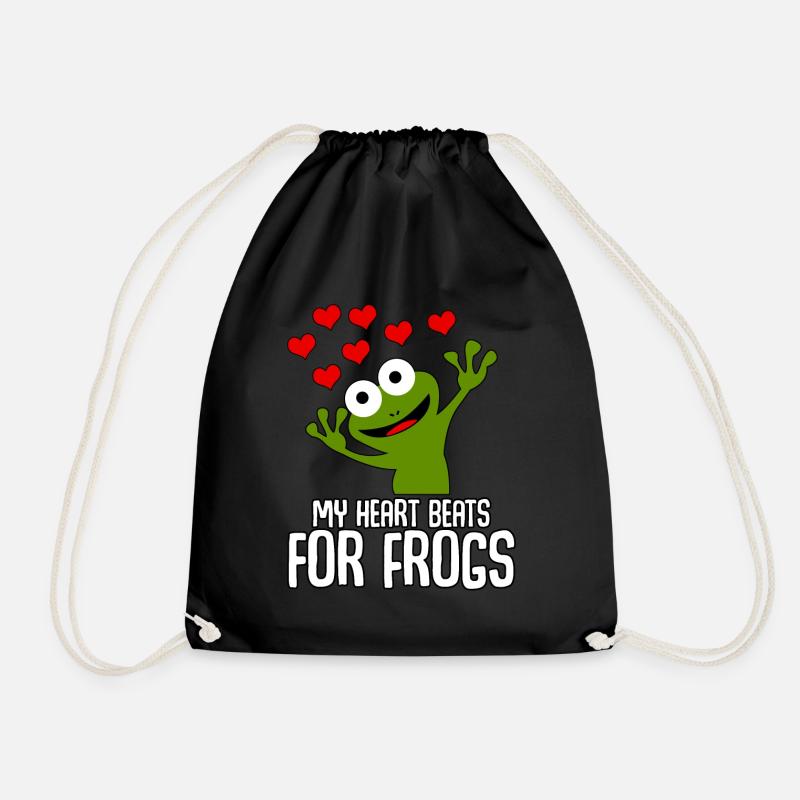 Frösche Frosch - Turnbeutel - Schwarz