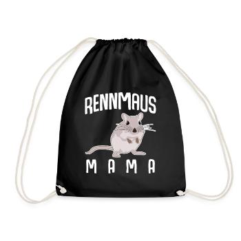 Rennmaus Rennmäuse Rennmausmama - Turnbeutel - Schwarz - Vorne