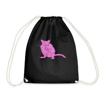 Gerbil from flowers Gerbils - Drawstring Bag - black - Front